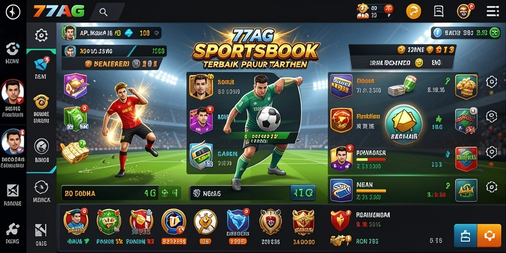 Tampilan gameplay sportsbook yang menarik dari 77AG dengan berbagai pilihan taruhan.