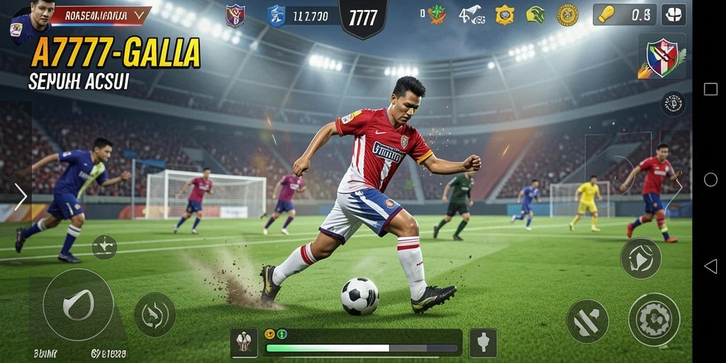 Gameplay A7777 yang menegangkan dalam aksi sepak bola.
