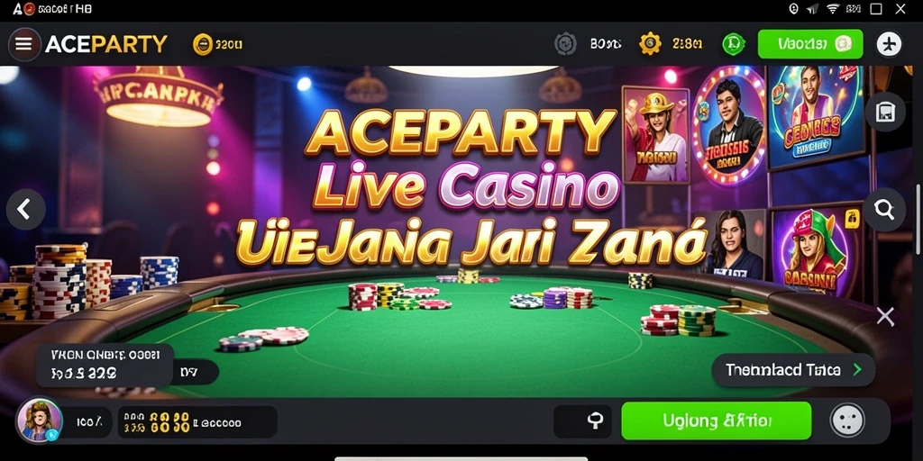 Tampilan menarik gameplay Live Casino di ACEPARTY.