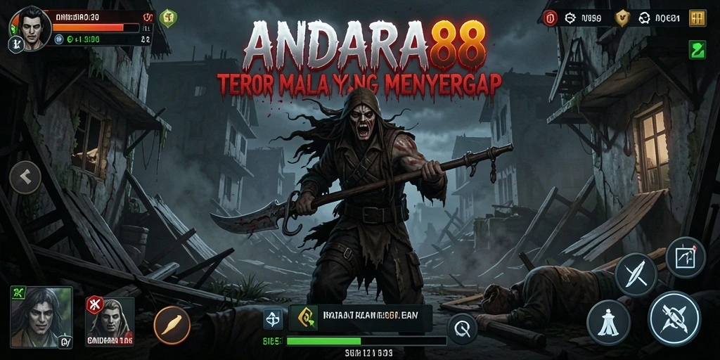 Tampilan gameplay menegangkan di dunia mistis ANDARA88.