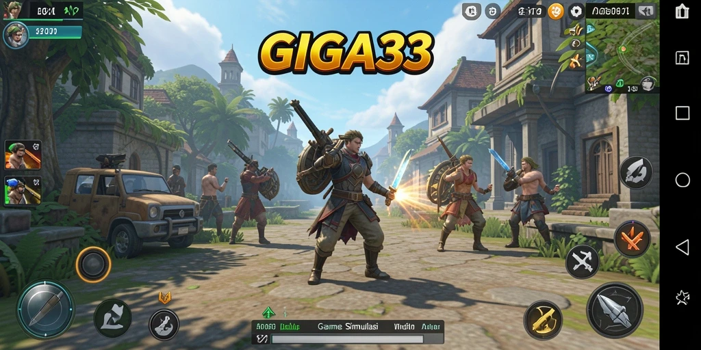 Screenshot GIGA33 menampilkan interaksi gameplay simulasi yang menarik.