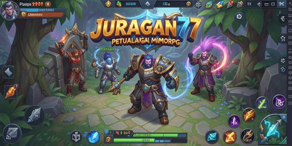 Tangkapan layar dari gameplay JURAGAN77 yang menunjukkan aksi seru MMORPG.