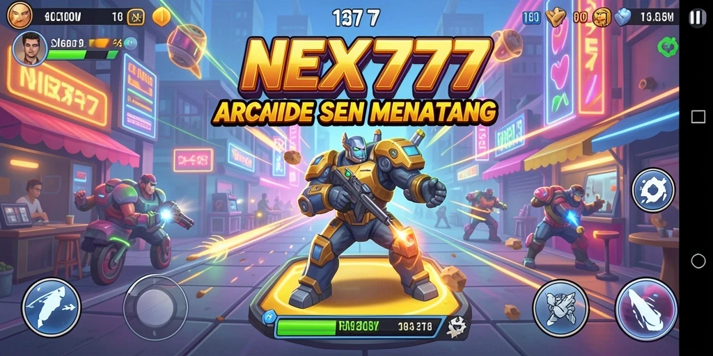 Screenshot utama NEX777 menampilkan gameplay yang seru dan menantang.