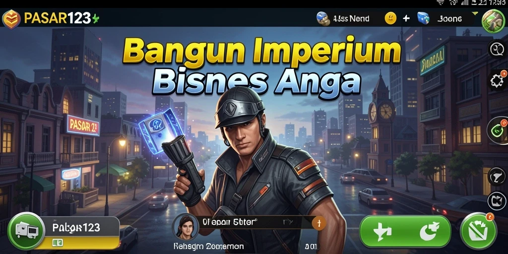 Tampilan gameplay PASAR123 yang menantang dan strategi bisnis yang menarik.