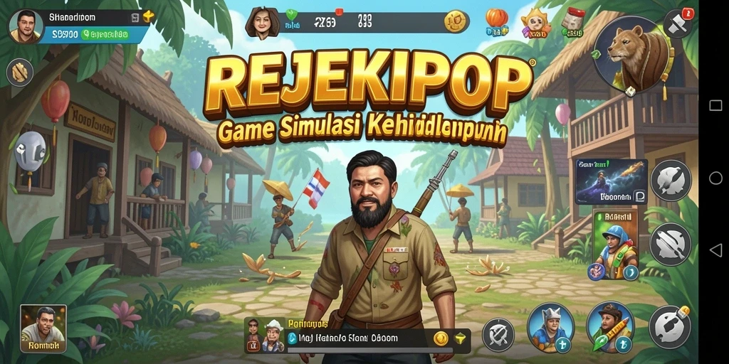 Tampilan gameplay REJEKIPOP yang menarik dan interaktif.