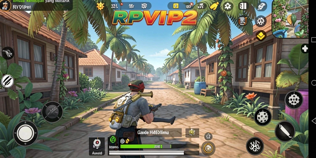 Screenshot RPVIP2 menunjukkan gameplay simulasi yang menyenangkan.