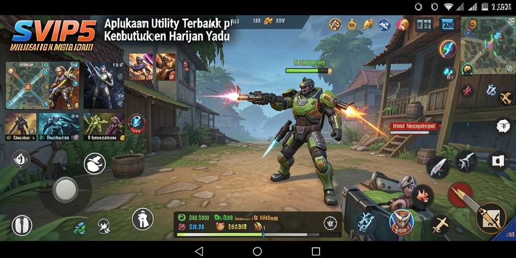 Screenshot tampilan utama SVIP5 dengan fitur pengingat dan kalkulator.
