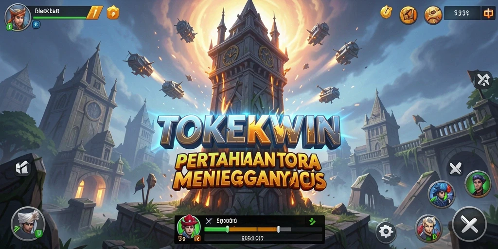 Tampilan gameplay seru dari TOKEKWIN dalam genre Tower Defense.